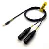 Sonic Plumber Black and Gold 3.5mm (1/8") EP Stereo to Twin XLR Male Cable
