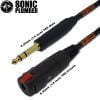 Sonic Plumber Black and Gold 6.35mm (1/4") TRS Male to Female Cable