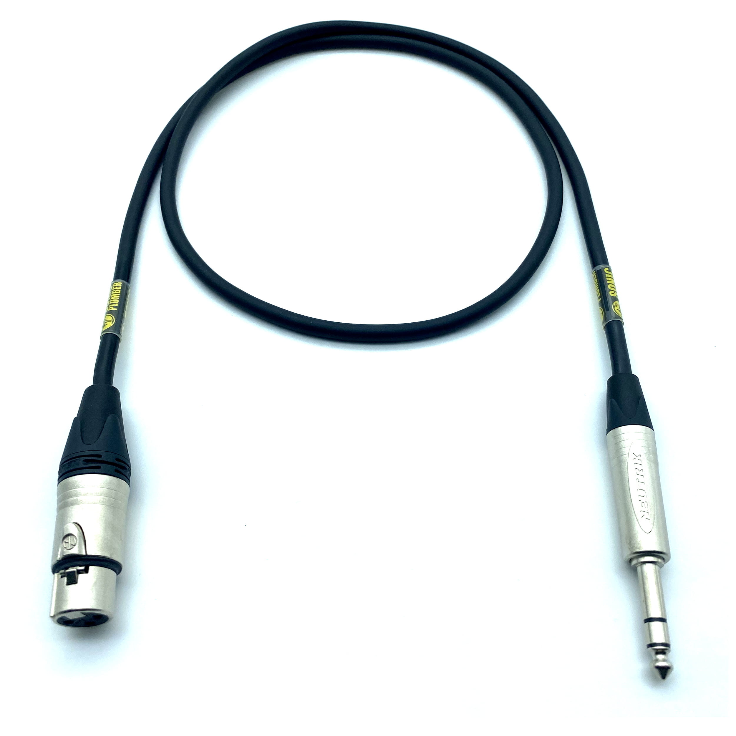 Balanced XLR Female to 1/4 TRS Audio Cables with Neutrik Connectors