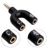 Sonic Plumber 3.5mm Aux Y Splitter Adapter for separation of Headphone output and Mic input