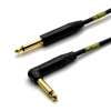 Sonic Plumber Black and Gold 6.35mm (1/4") TS Right Angle to Straight Guitar/Instrument Cable