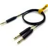 Sonic Plumber Black and Gold 6.35mm (1/4") TRS Stereo to Twin Mono TS Cable