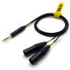 Sonic Plumber Black and Gold 6.35mm (1/4") TRS Stereo to Twin XLR Male Cable