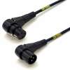 Sonic Plumber Black and Gold XLR male to Female Right Angled Balanced Cable